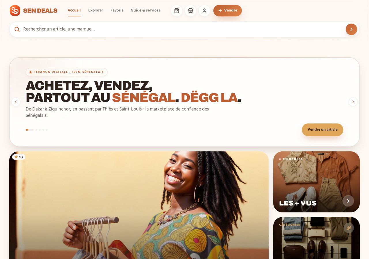 Capture d'écran — sen-deals.com